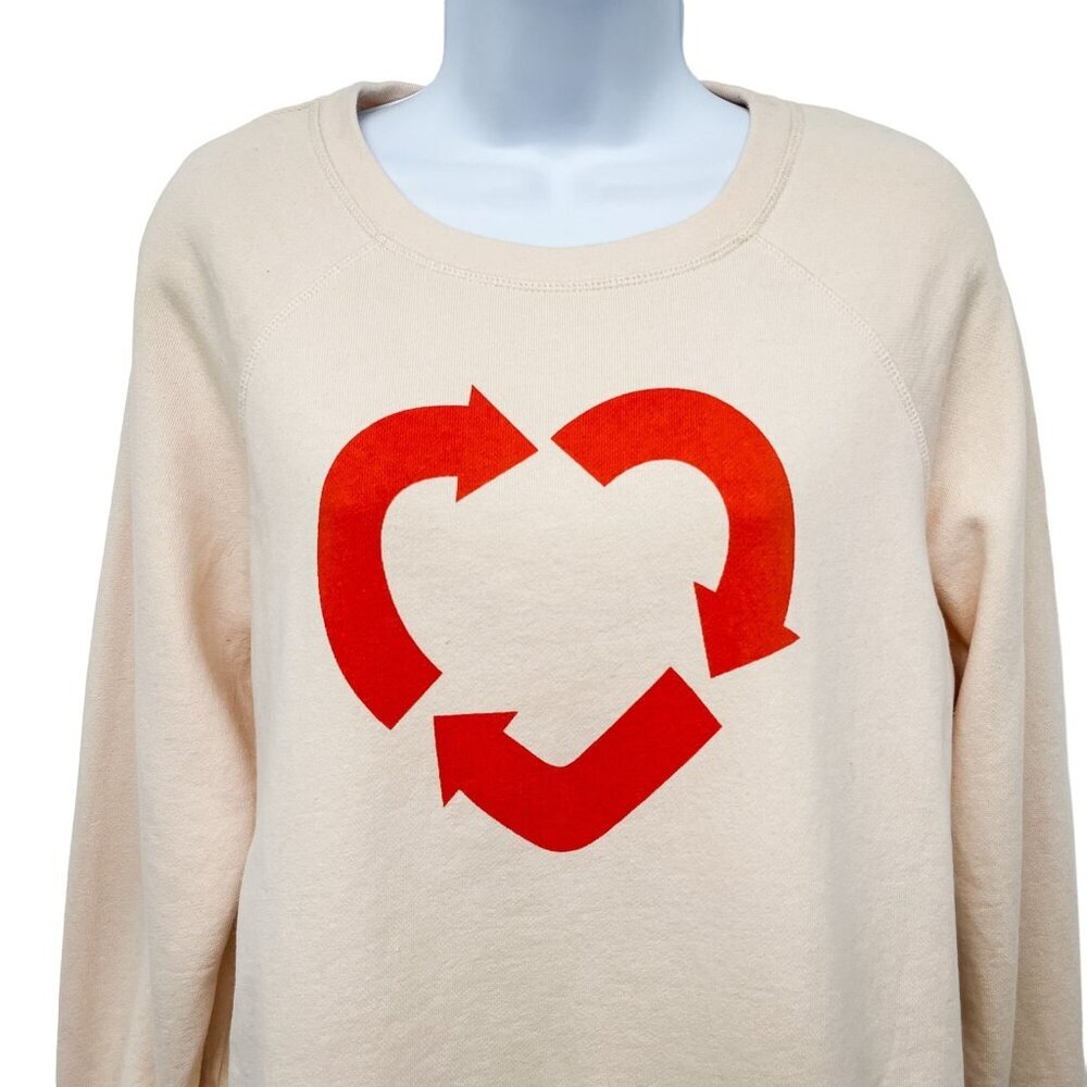 Madewell x Charity Water Heart Recycling Long Sleeve Sweatshirt Pullover Top - Picture 7 of 10